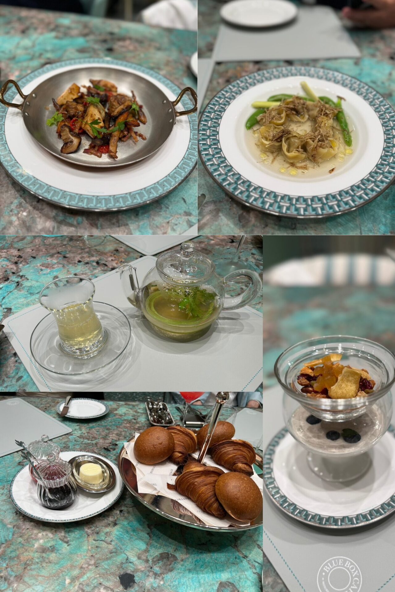 ティファニーのレストラン、ブルーボックスカフェで提供される食事